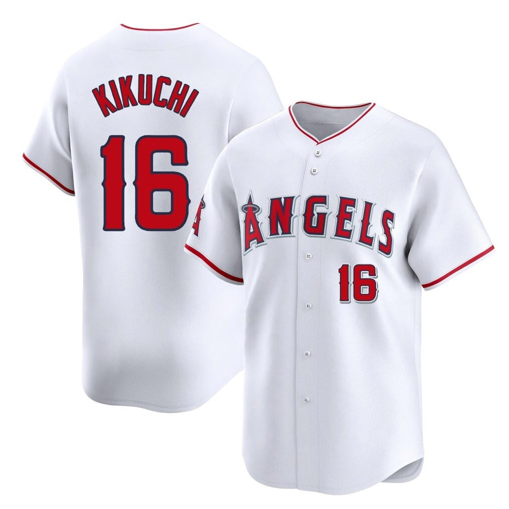 STECN LA.Angels #16 Yusei Kikuchi Player White Limited Home Stitched Jerseys