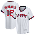 STECN LA.Angels #18 Nolan Schanuel Player White T-shirt Home Game Stitched Jerseys