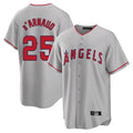 STECN LA.Angels #25 Travis d'Arnaud Player Gray Home Game Stitched Jerseys