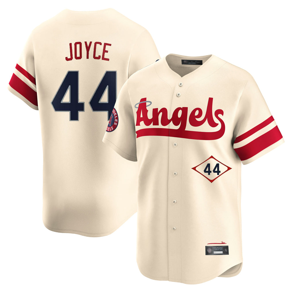 STECN LA.Angels #44 Ben Joyce Player Cream City Connect Limited Home Stitched Jerseys