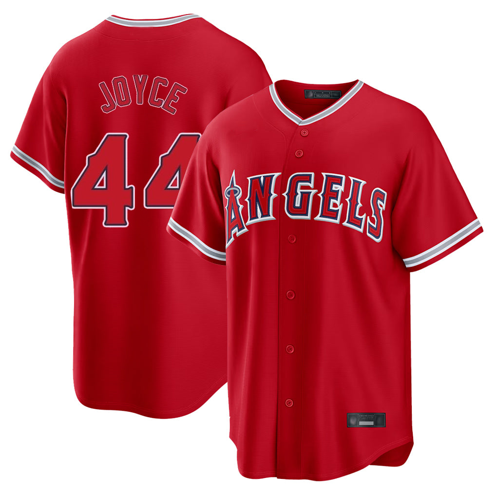 STECN LA.Angels #44 Ben Joyce Player Red Home Game Stitched Jerseys