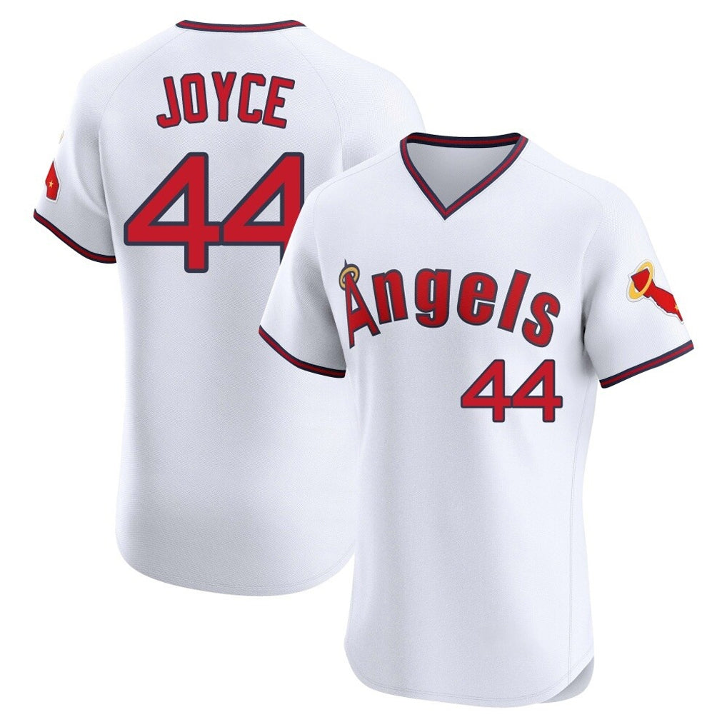 STECN LA.Angels #44 Ben Joyce Player White T-shirt Home Limited Elite Stitched Jerseys