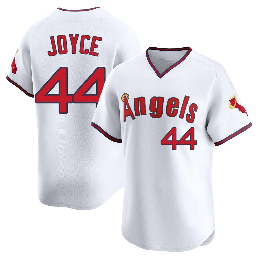 STECN LA.Angels #44 Ben Joyce Player White T-shirt Home Limited Stitched Jerseys