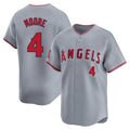 STECN LA.Angels #4 Christian Moore Player Gray Home Limited Stitched Jerseys