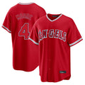 STECN LA.Angels #4 Christian Moore Player Red Home Game Stitched Jerseys