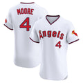 STECN LA.Angels #4 Christian Moore Player White T-shirt Home Limited Stitched Jerseys