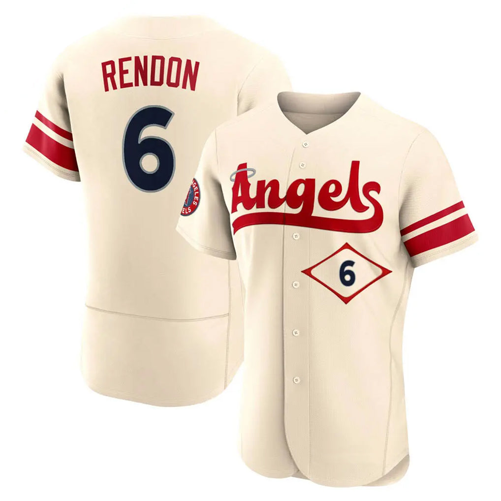 STECN LA.Angels #6 Anthony Rendon Player Cream City Connect Limited ELite Home Stitched Jerseys