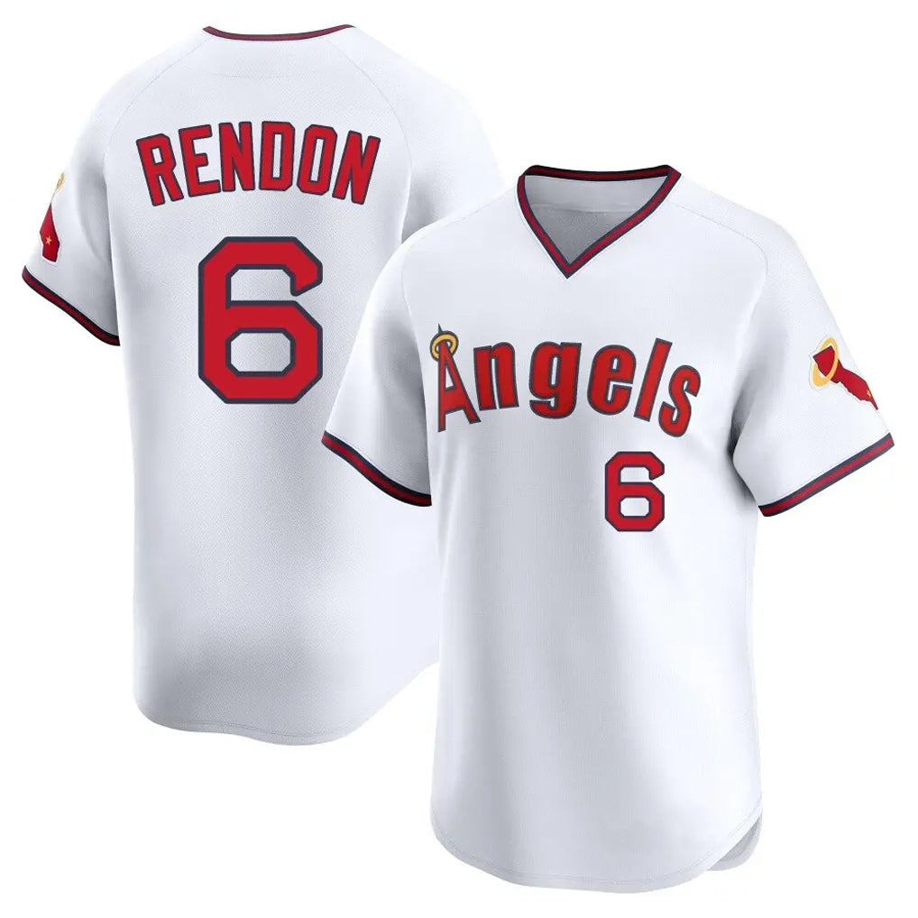 STECN LA.Angels #6 Anthony Rendon Player White T-shirt Home Limited Stitched Jerseys