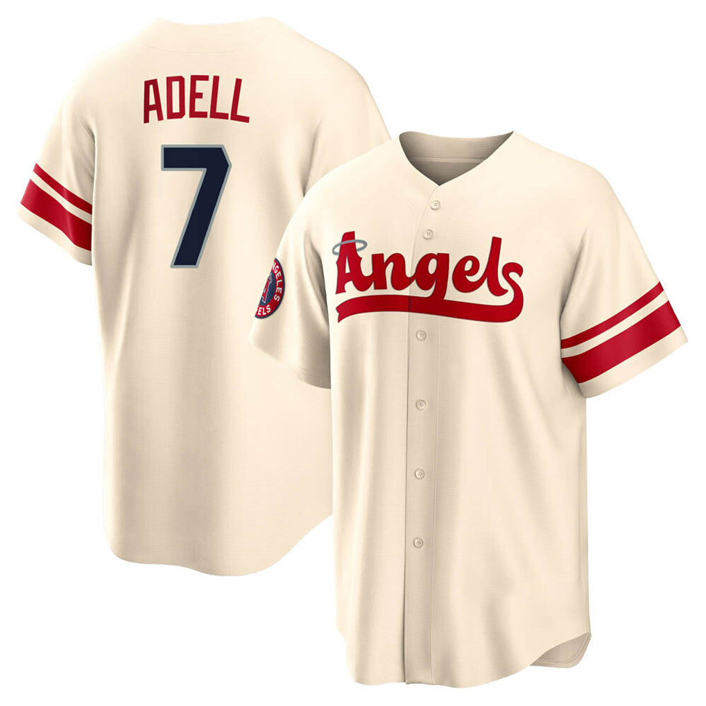 STECN LA.Angels #7 Jo Adell Player Cream City Connect Home Stitched Jerseys