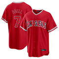STECN LA.Angels #7 Jo Adell Player Red Home Game Stitched Jerseys