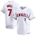 STECN LA.Angels #7 Jo Adell Player White Limited Home Stitched Jerseys
