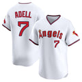 STECN LA.Angels #7 Jo Adell Player White T-shirt Home Limited Stitched Jerseys