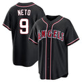 STECN LA.Angels #9 Zach Neto Player Black Fashion Out Home Game Stitched Jerseys
