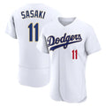 STECN LA.Dodgers #11 Roki Sasaki Player Gold White 2026 Collection Stadium Limited Elite Stitched Jerseys