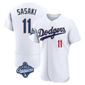 STECN LA.Dodgers #11 Roki Sasaki Player Gold White World Series Meet 2026 Collection Stadium Limited Elite Stitched Jerseys