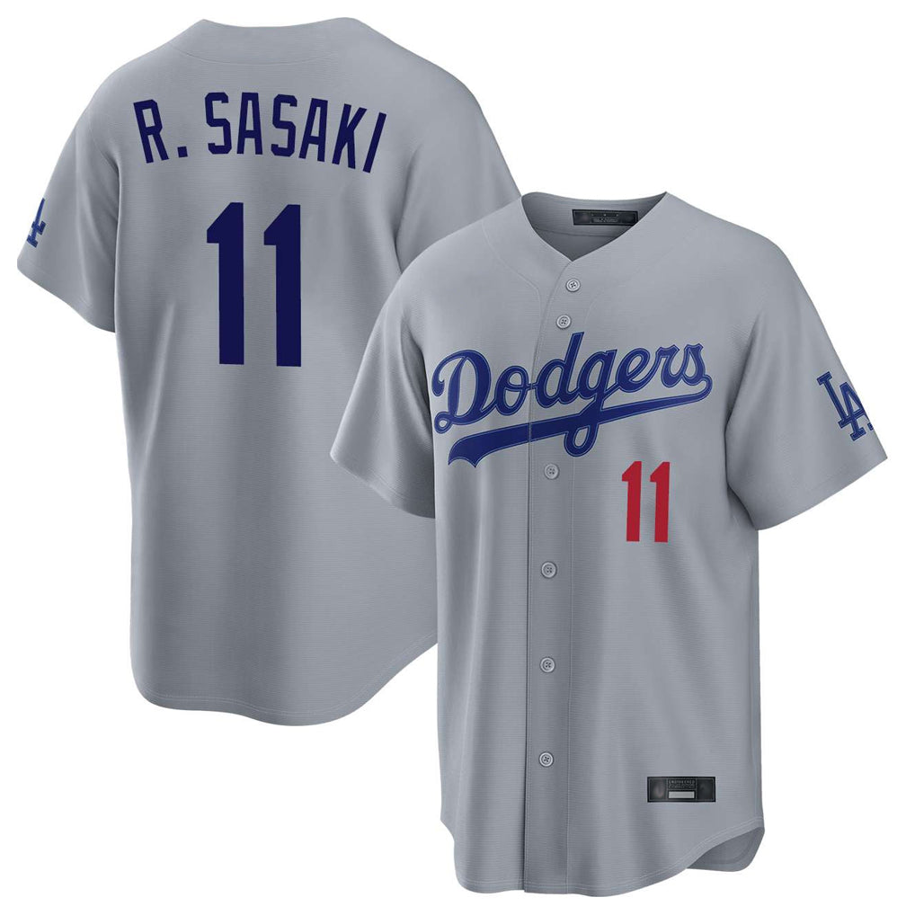 STECN LA.Dodgers #11 Roki Sasaki Player Gray Game Limited Home Stitched Jerseys