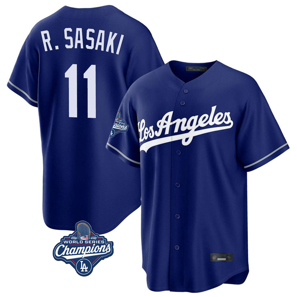 STECN LA.Dodgers #11 Roki Sasaki Player Royal World Series Meet Game Stitched Jerseys