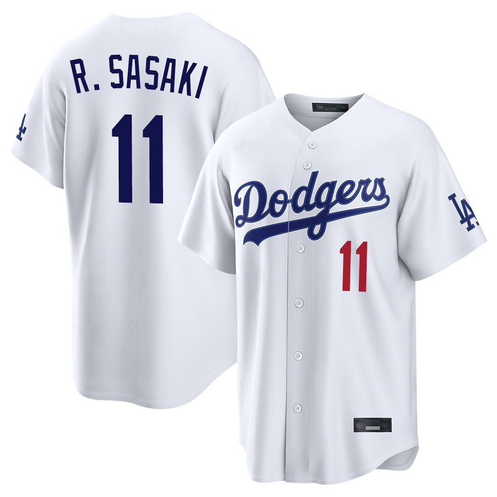 STECN LA.Dodgers #11 Roki Sasaki Player White Home Game Stitched Jerseys