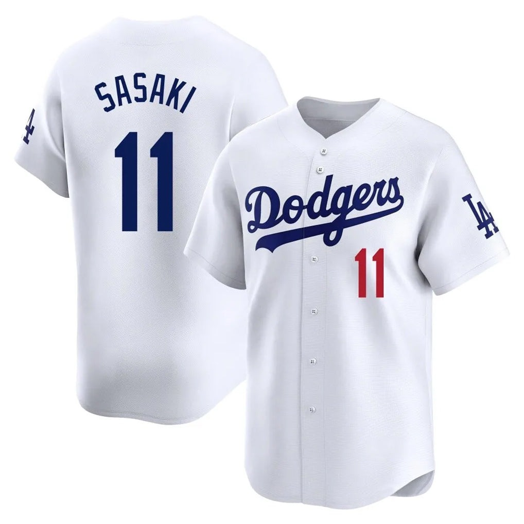 STECN LA.Dodgers #11 Roki Sasaki Player White Limited Home Stitched Jerseys