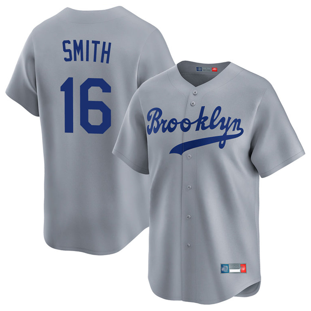STECN LA.Dodgers #16 Will Smith Player Gray Game Limited Home Stitched Jerseys
