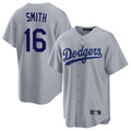STECN LA.Dodgers #16 Will Smith Player Gray Game Stitched Jerseys