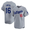STECN LA.Dodgers #16 Will Smith Player Gray World Series Game Home Stitched Jerseys