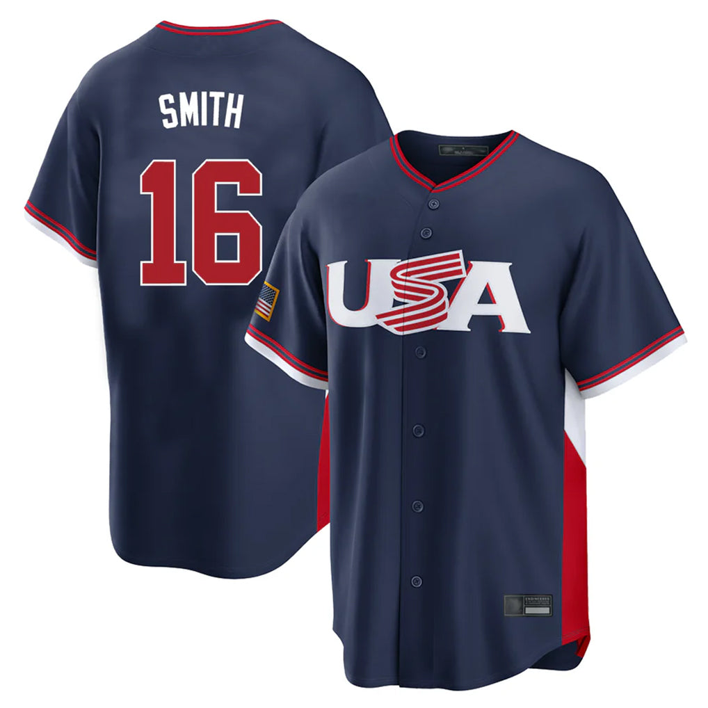 STECN LA.Dodgers #16 Will Smith Player Navy USA 2026 World Classic Limited Home Stitched Jerseys