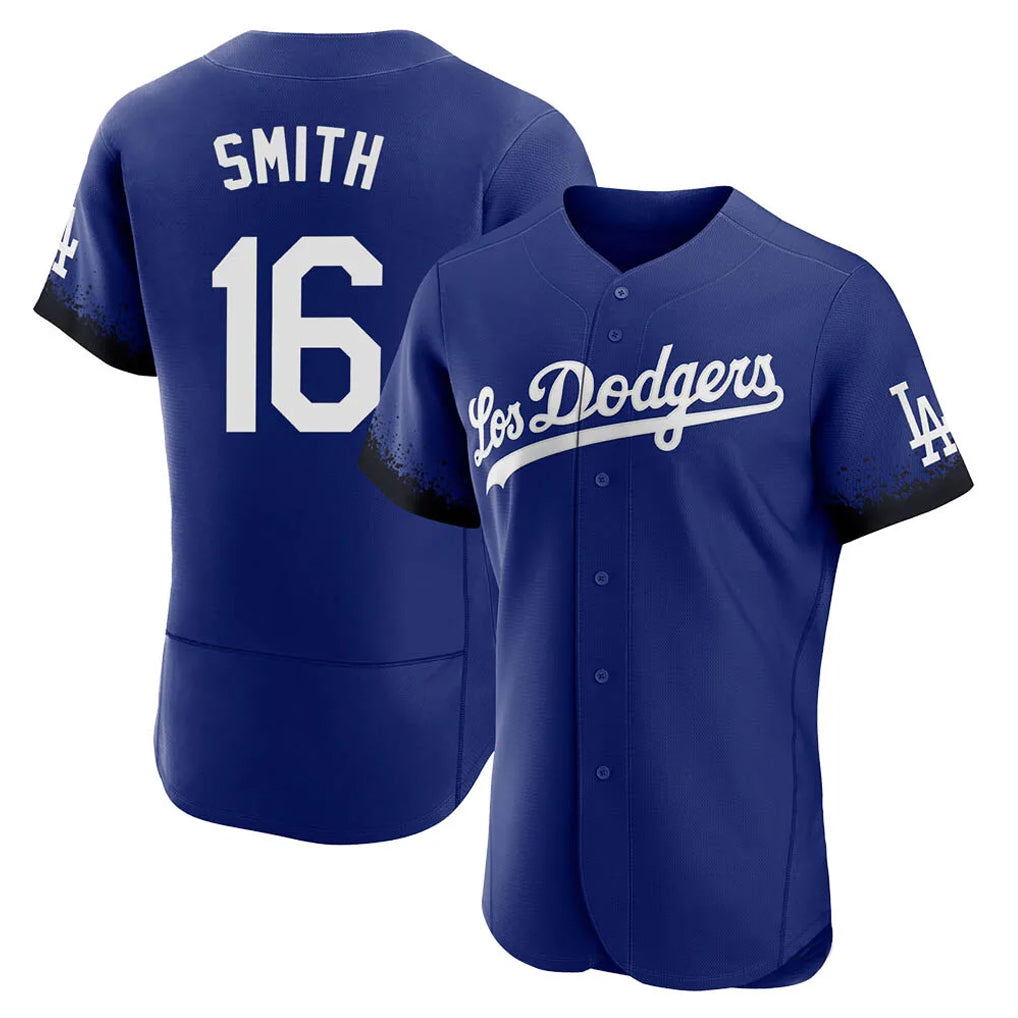 STECN LA.Dodgers #16 Will Smith Player Royal City Connect Elite Home Stitched Jerseys