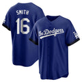 STECN LA.Dodgers #16 Will Smith Player Royal City Connect Home Game Stitched Jerseys