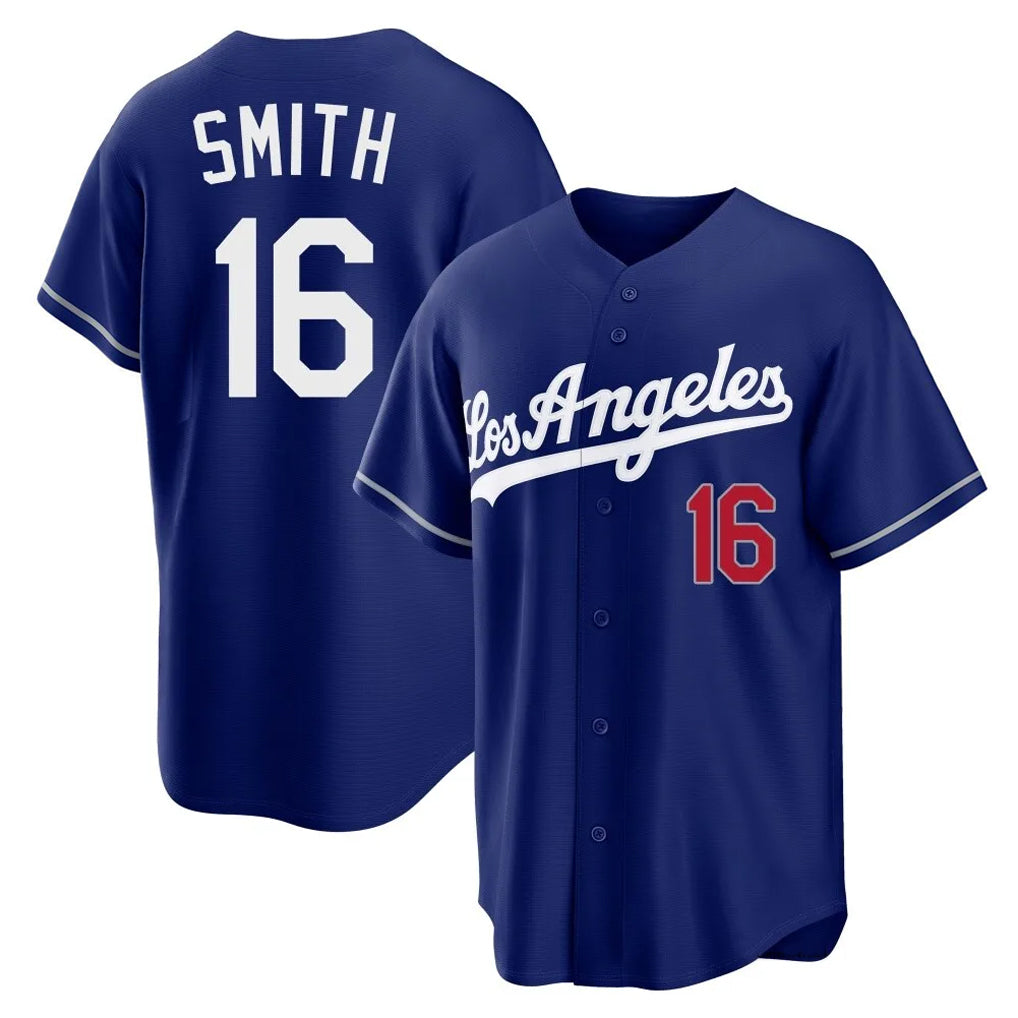 STECN LA.Dodgers #16 Will Smith Player Royal Game Home Stitched Jerseys