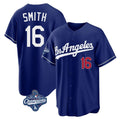 STECN LA.Dodgers #16 Will Smith Player Royal World Series Meet Game Home Stitched Jerseys