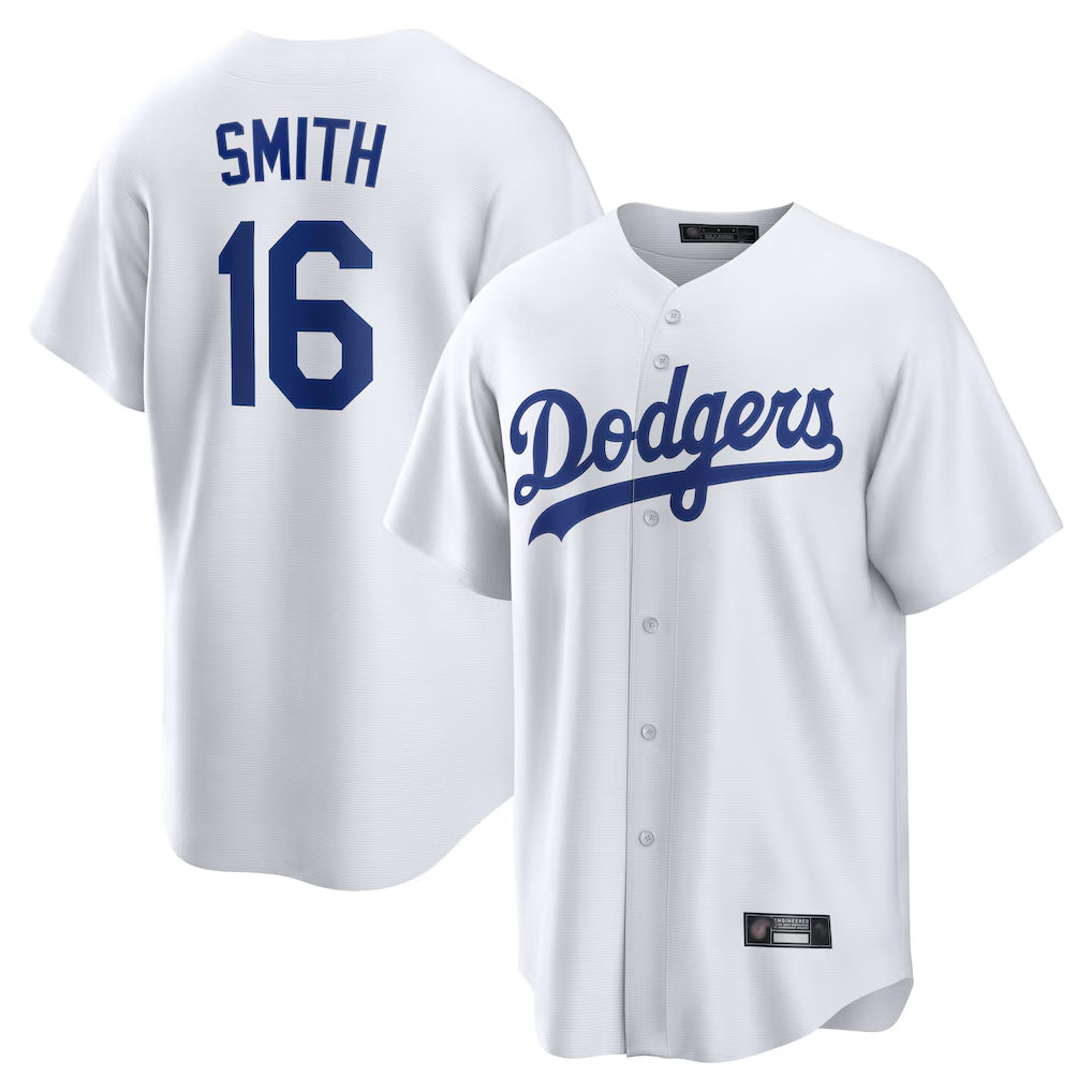 STECN LA.Dodgers #16 Will Smith Player White Game Home Stitched Jerseys
