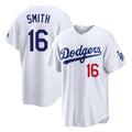 STECN LA.Dodgers #16 Will Smith Player White Home Game Stitched Jerseys