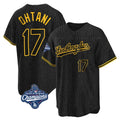 STECN LA.Dodgers #17 Shohei Ohtani Player Black Gold World Series Meet Limited Home Stitched Jerseys