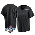 STECN LA.Dodgers #17 Shohei Ohtani Player Black World Series Pitch Fashion T-shirt Stitched Jerseys