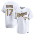 STECN LA.Dodgers #17 Shohei Ohtani Player Gold Collection Limited Home Stitched Jerseys