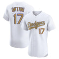 STECN LA.Dodgers #17 Shohei Ohtani Player Gold Limited Elite Home Stitched Jerseys
