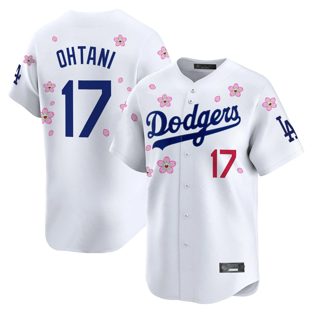 STECN LA.Dodgers #17 Shohei Ohtani Player White Tokyo Series Vapor Premier Limited Stitched Jerseys