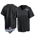 STECN LA.Dodgers #18 Yoshinobu Yamamoto Player Black World Series Pitch Fashion T-shirt Stitched Jerseys