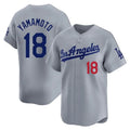 STECN LA.Dodgers #18 Yoshinobu Yamamoto Player Gray Limited Home Stitched Jerseys