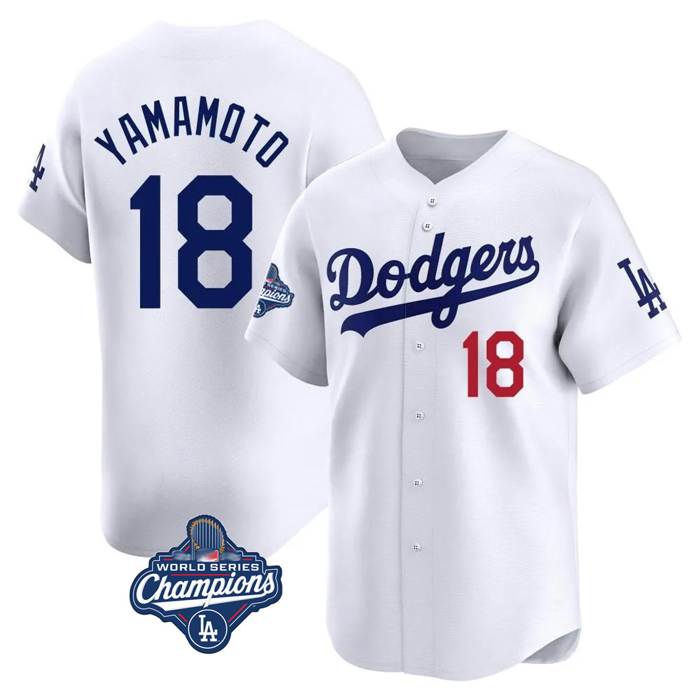 STECN LA.Dodgers #18 Yoshinobu Yamamoto Player White-Royal Tokyo Series Vapor Premier Limited Stitched Jerseys