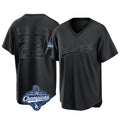 STECN LA.Dodgers #22 Clayton Kershaw Player Black World Series Meet Pitch Fashion T-shirt Stitched Jerseys
