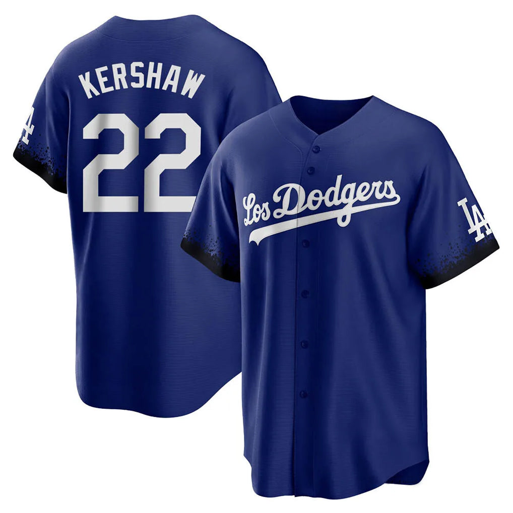 STECN LA.Dodgers #22 Clayton Kershaw Player Royal City Connect Home Game Stitched Jerseys