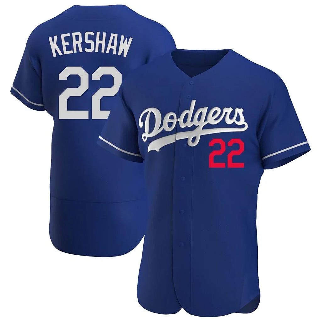 STECN LA.Dodgers #22 Clayton Kershaw Player Royal Limited Elite Home Stitched Jerseys