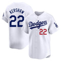 STECN LA.Dodgers #22 Clayton Kershaw Player White Limited Home Stitched Jerseys