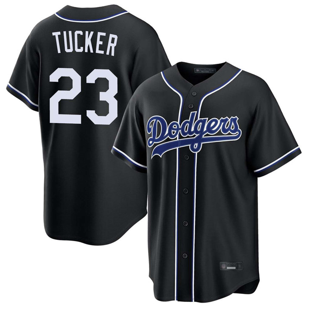 STECN LA.Dodgers #23 Kyle Tucker Player Black Carbon Limited Home Stitched Jerseys