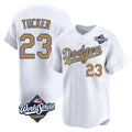 STECN LA.Dodgers #23 Kyle Tucker Player Gold World Series Collection Limited Home Stitched Jerseys