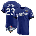 STECN LA.Dodgers #23 Kyle Tucker Player Royal World Series City Connect Elite Home Stitched Jerseys