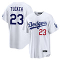 STECN LA.Dodgers #23 Kyle Tucker Player White Home Game Stitched Jerseys