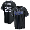STECN LA.Dodgers #25 Tommy Edman Player Black Carbon Limited Home Stitched Jerseys